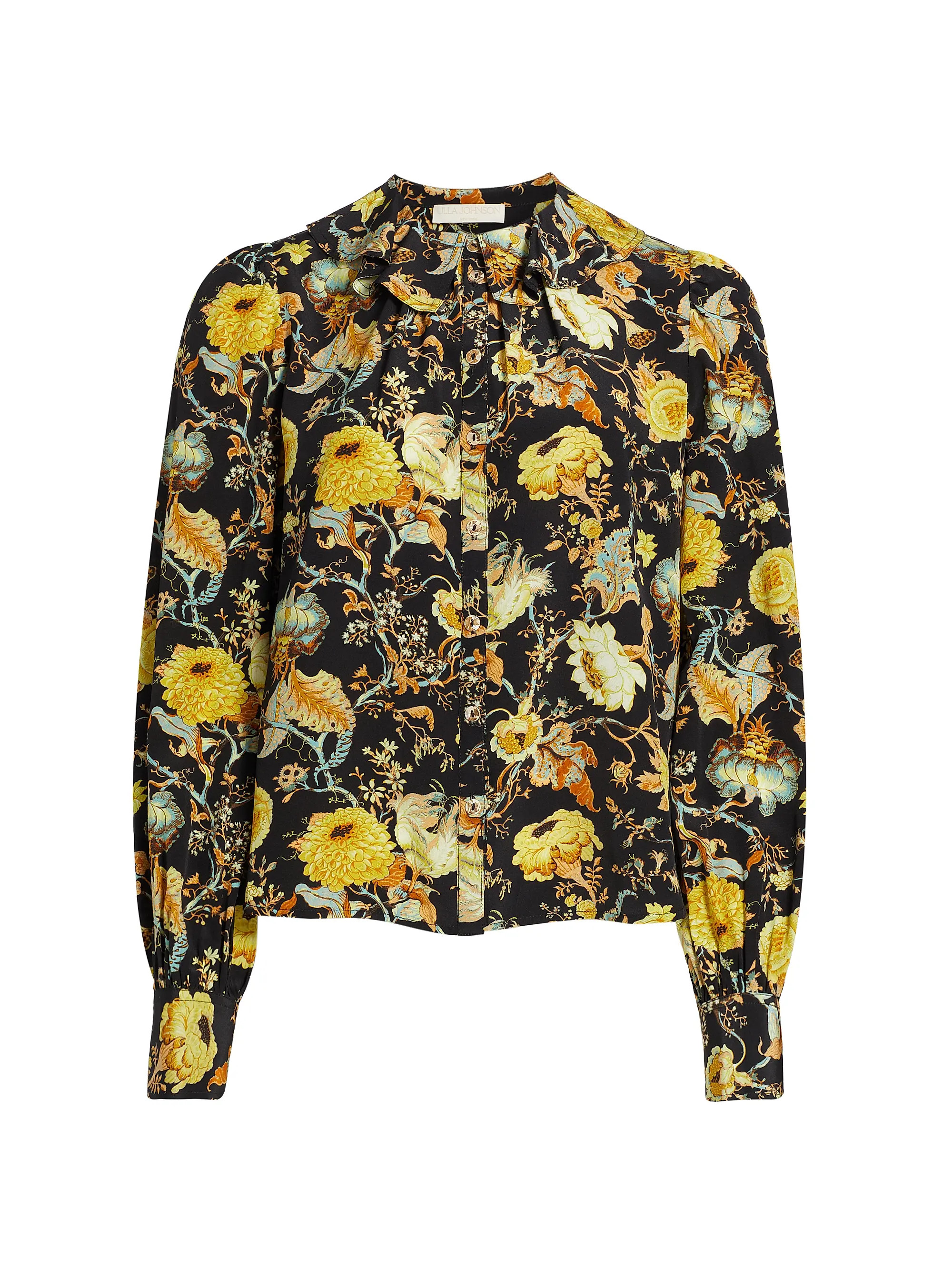 Veron Floral Printed Crepe De Chine Blouse | Saks Fifth Avenue