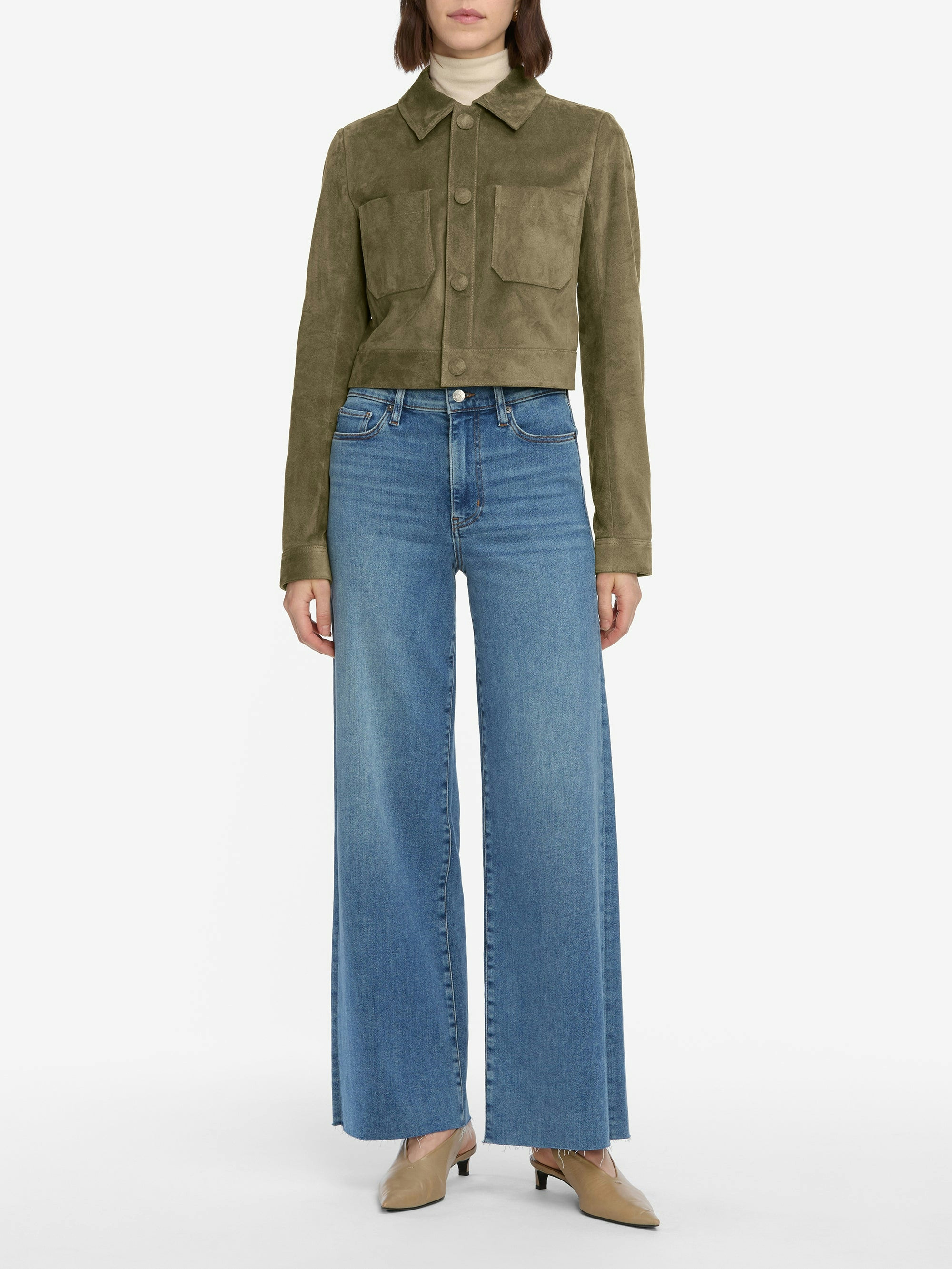 Le Slim Palazzo -- Flip Raw After | Frame Denim