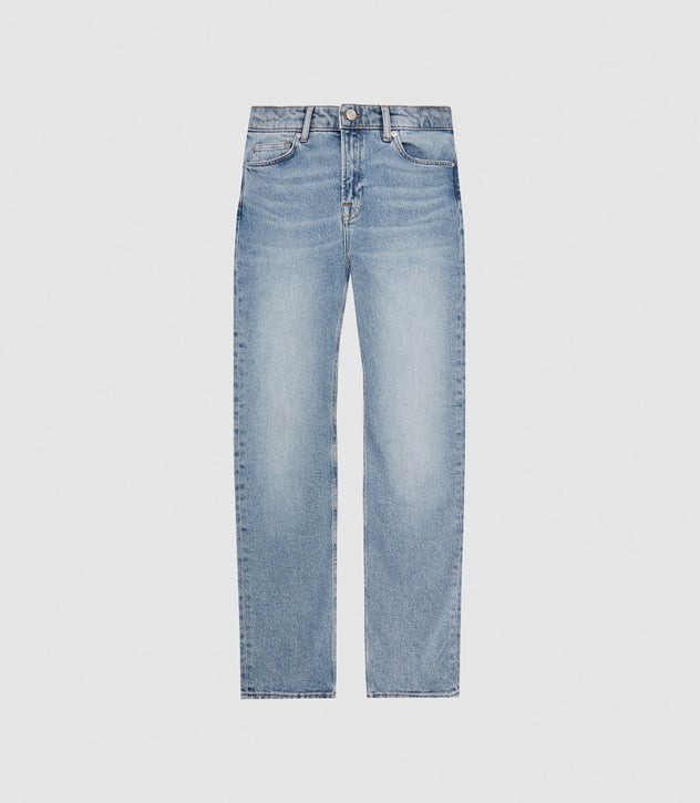 HIGH RISE SLIM STRAIGHT CUT JEANS | Reiss (UK)