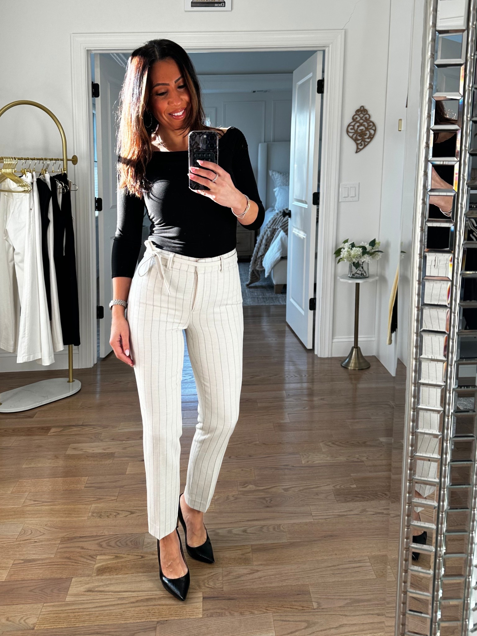 Top xs 
Pants size 0

#LTKWorkwear