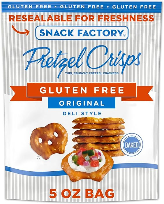 Snack Factory Pretzel Crisps Gluten Free, Original Flavor, 5 Oz | Amazon (US)
