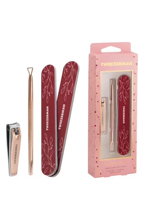 TWEEZERMAN Vintage Rose Manicure Gift Set $27 Value at Nordstrom | Nordstrom