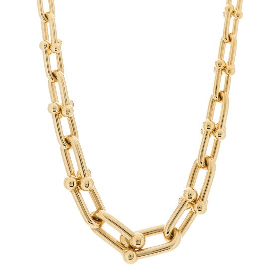 18K Yellow Gold Hardwear Graduated Link Necklace | FASHIONPHILE (US)