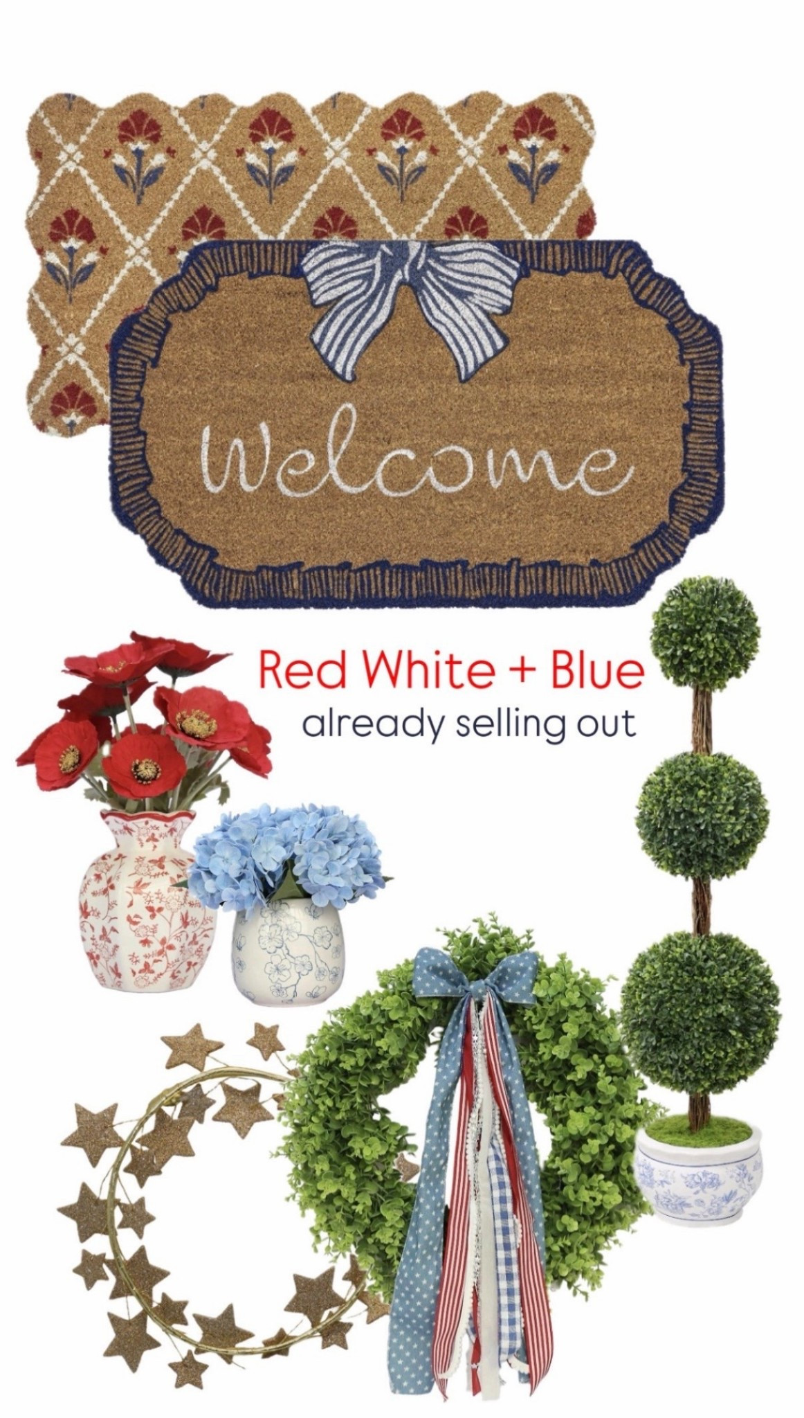 Red white and blue that’s already selling out! 

#LTKSeasonal #LTKHome #LTKFestival