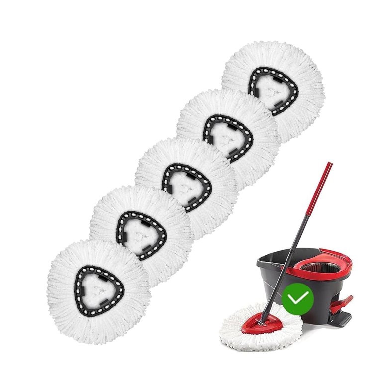 [5 Pack]Replacement Spin Mop Head,Universal Refill Microfiber Mop Heads 100% Microfiber,Spin Deep... | Walmart (US)