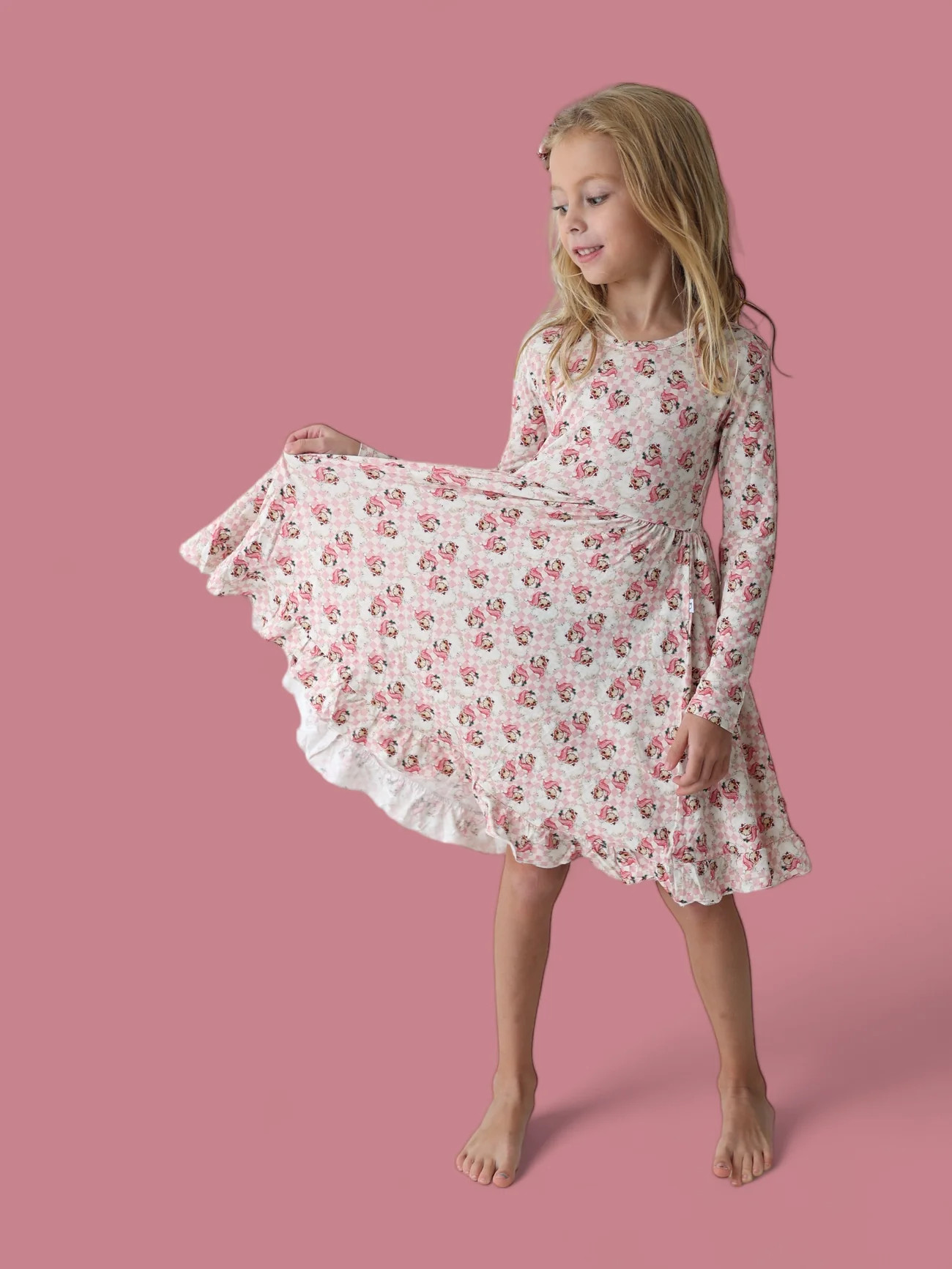 SANTA BABY CHECKERS DREAM RUFFLE DRESS | Dream Big Little Co.