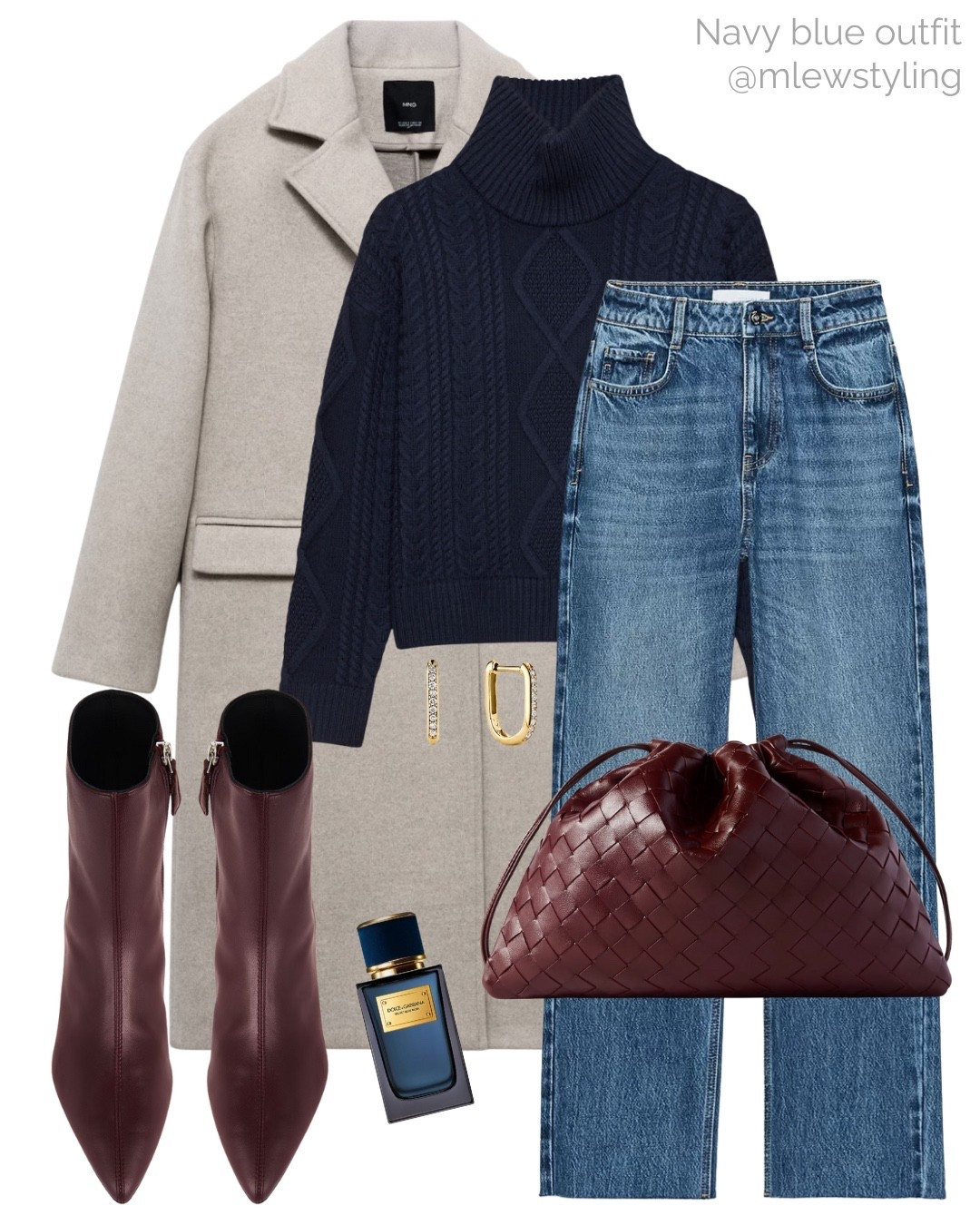 Navy blue and burgundy 💙
Tags: winter outfit, new in Zara jeans, navy blue turtleneck sweater, aritzia cable knit, mango wool coat, burgundy ankle boots, bottega veneta bag, dolce & gabanna blue perfume, thanksgiving outfit 

#LTKShoeCrush #LTKHoliday