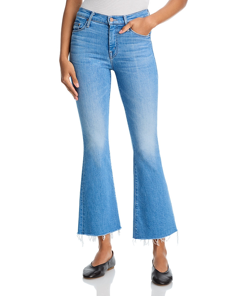Mother Lil Weekender Fray Mid Rise Flare Leg Jeans in Satisfy Your Cravings | Bloomingdale's (US)