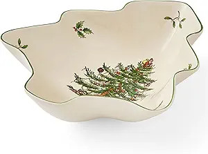 Spode Christmas Tree Serving Dish | 9 Inch Christmas Tree Shaped Serving Bowl for Candy, Nuts, Ch... | Amazon (US)