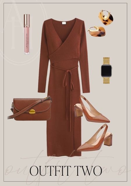 Elevated fall outfit idea. I love this Abercrombie wrap dress perfect for a date night or wine tasting with friends. 

#LTKSeasonal #LTKstyletip #LTKworkwear