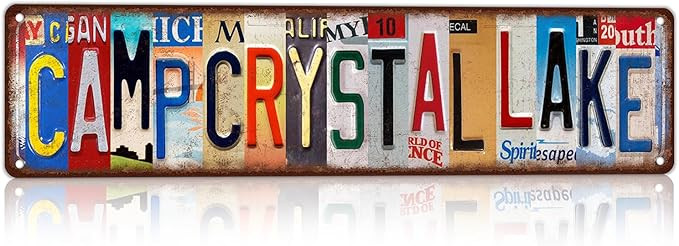 Vintage Camp Crystal Lake Street Sign Wall Decor Metal Tin Signs for Bar Home Bedroom Garage,16x4... | Amazon (US)