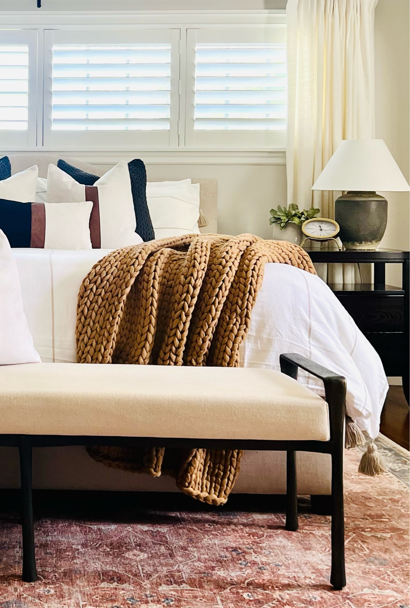 Master bedroom decor!
Table lamp, duvet cover, rug, bed bench, oversized throw, pillows, pillow inserts, decorative pillows, pillow inserts.

#LTKhome #LTKstyletip #LTKFind