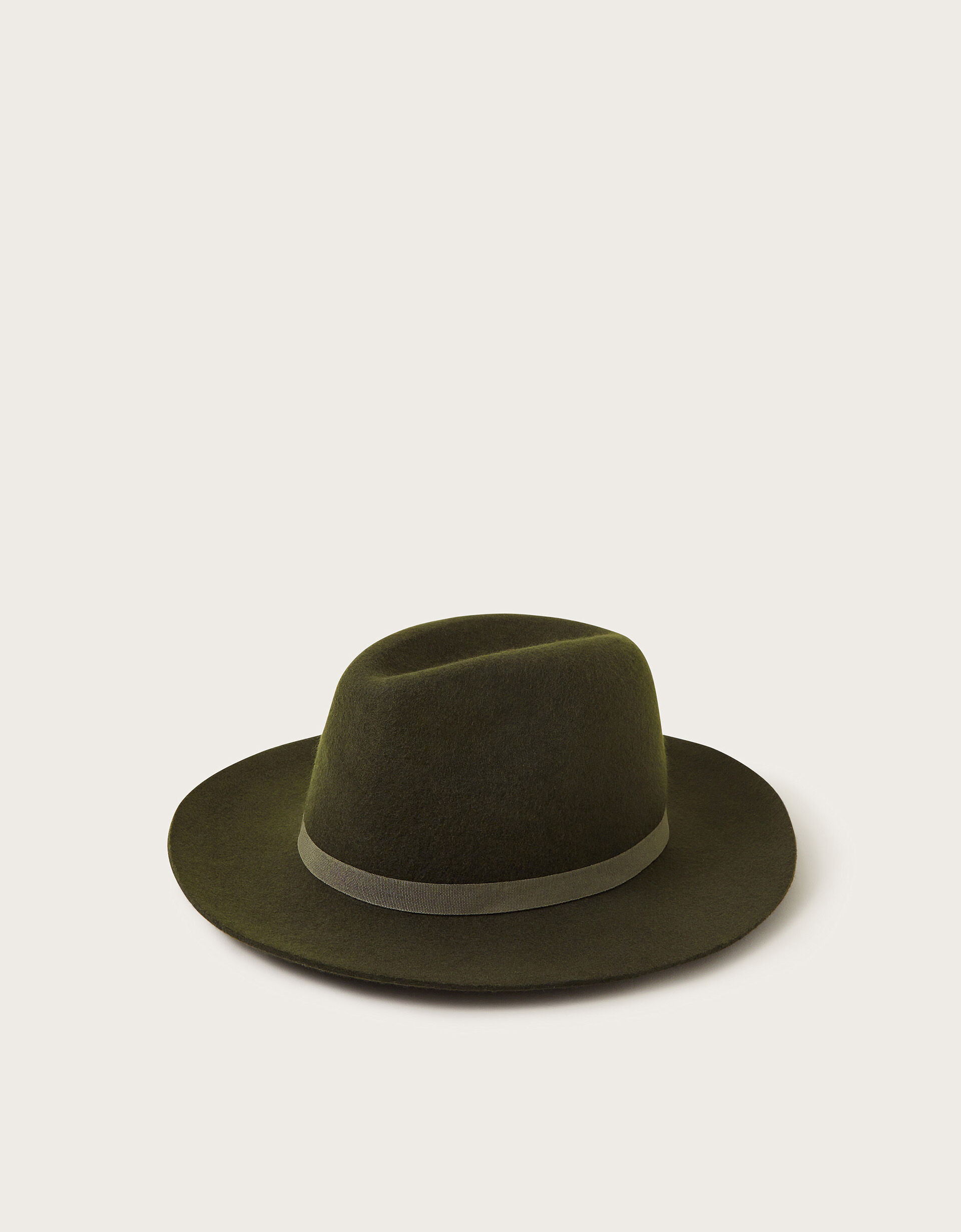 Drew Wool Fedora Hat Green | Monsoon (UK)