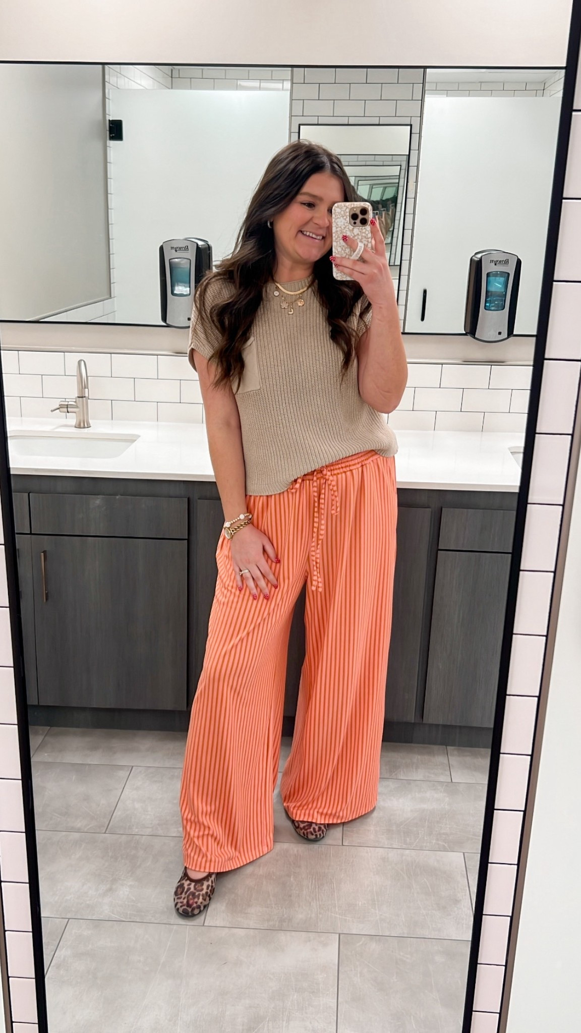 Love dressing up a fun pant for work! And it’s comfy which is the best! I thrifted the pants but I found the link. TTS. I’m wearing large. Top is from a free people matching set DUPE. TTS, I’m in a M. Shoes 7.5 TTS

Mom style / mom outfit / casual mom outfit / everyday mom outfit / postpartum style / matching set / fun pants / striped pants / comfy pants / work outfit / teacher outfit / mom work style / mom work outfit / mom workwear / work outfit / comfy work outfit / fun style / trendy pants / gold necklace / chunky gold necklace / gold charm necklace 

#LTKmomlife #LTKootd #LTKWorkwear