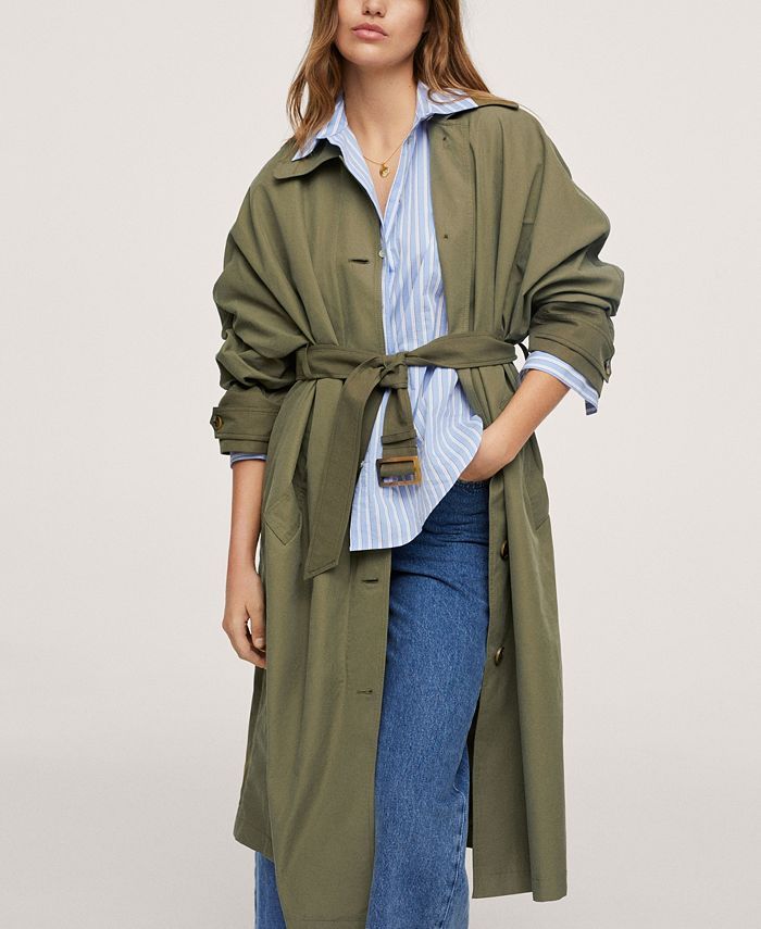 MANGO Women's Quilted Lining Cotton Trench Coat & Reviews - Coats & Jackets - Women - Macy's | Macys (US)