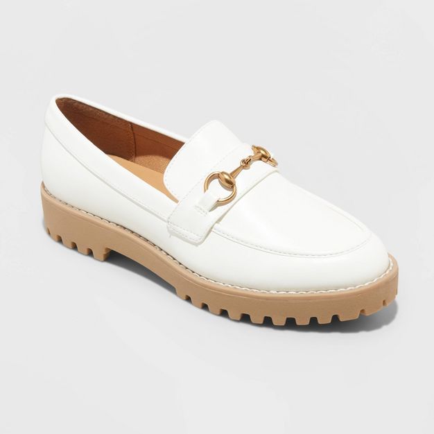 Women&#39;s Danica Platform Loafers - A New Day&#8482; Off-White 8 | Target