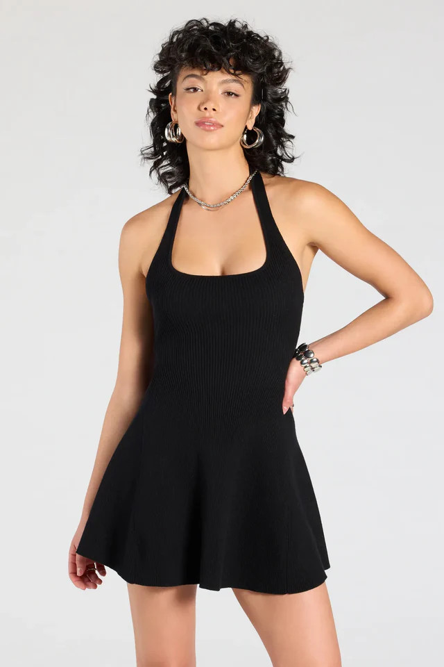 In The Cards Halter Skater Mini Dress | Windsor Stores