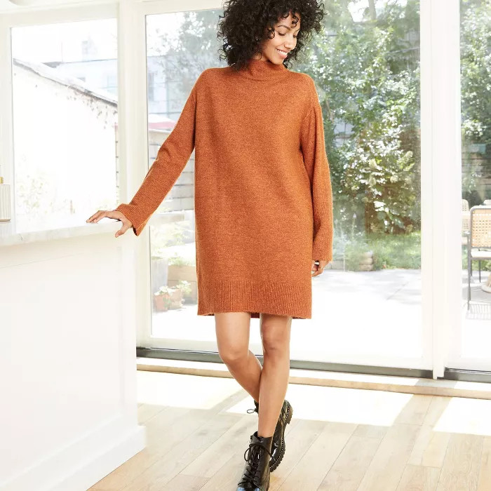 Women's Long Sleeve Sweater Dress - A New Day™ | Target