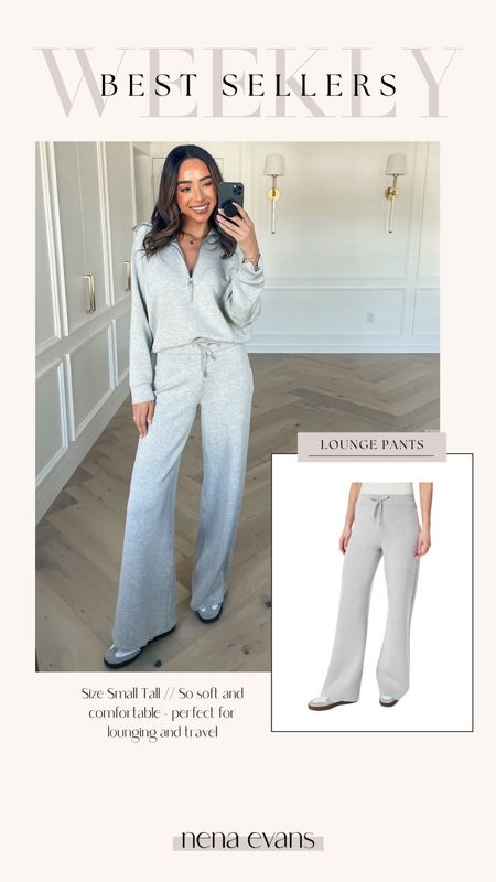 Weekly best seller // wearing size small half zip and size small tall wide leg pants. Use code NENAXSPANX to save! 

#LTKtravel #LTKstyletip