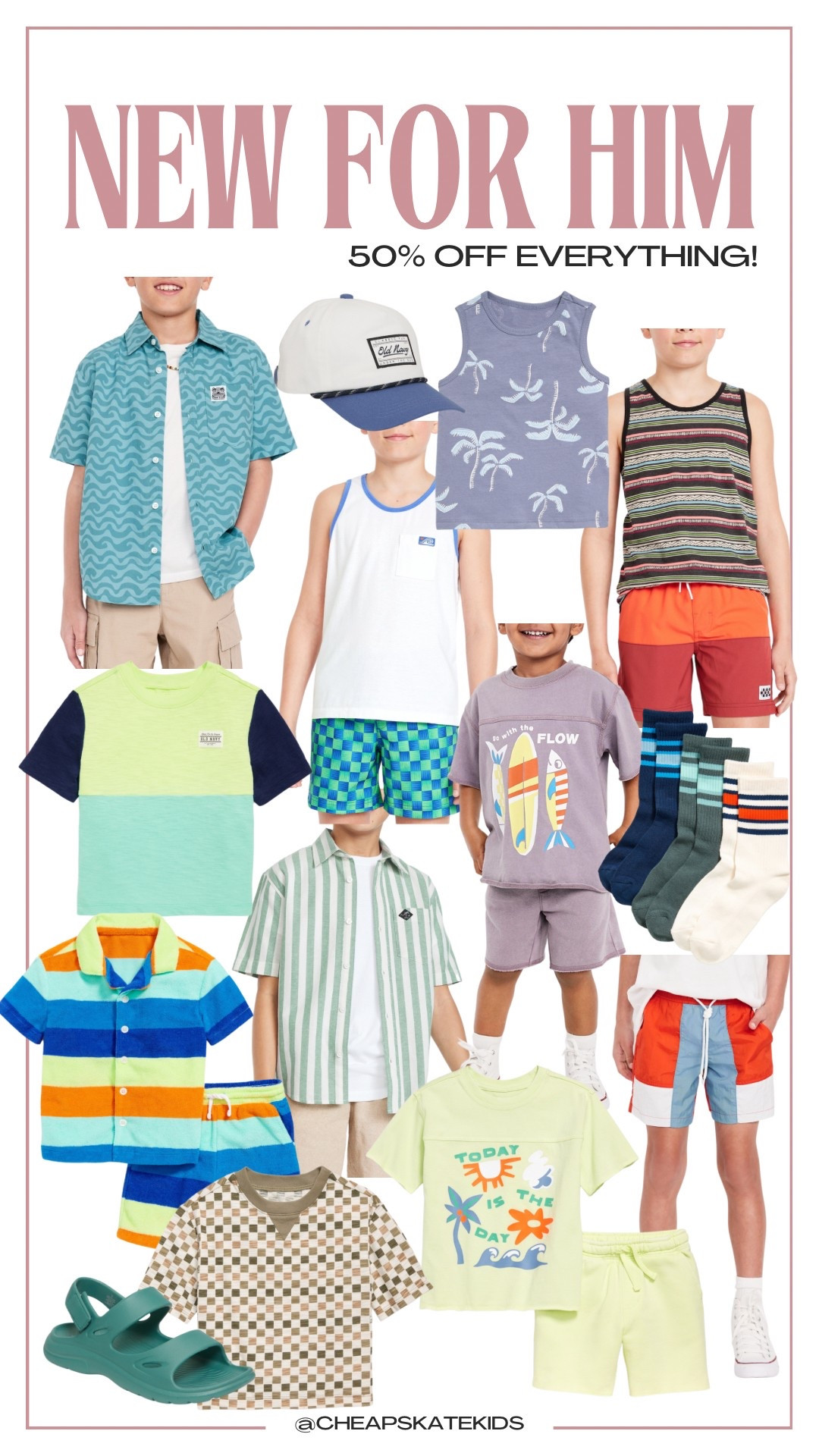 New arrivals for him - 50% off everything! 

#LTKFamily #LTKKids #LTKSaleAlert