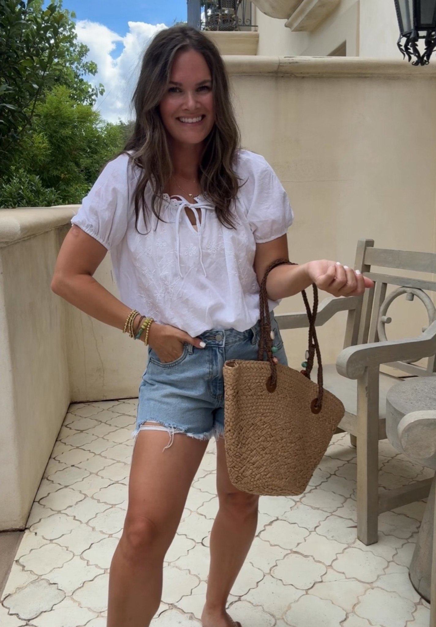 A white top and denim shorts will never go out of style 🤍

#LTKootd #LTKmomlife #LTKdayinmylife