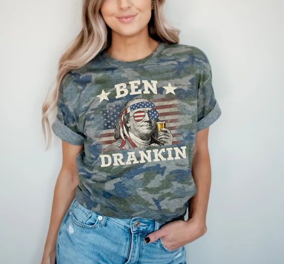 Ben Drankin Shirt, Ben Drinkin Shirt, 4th of July Shirt, Day Drinking Shirt, Funny Ben Shirt, Jul... | Etsy (US)