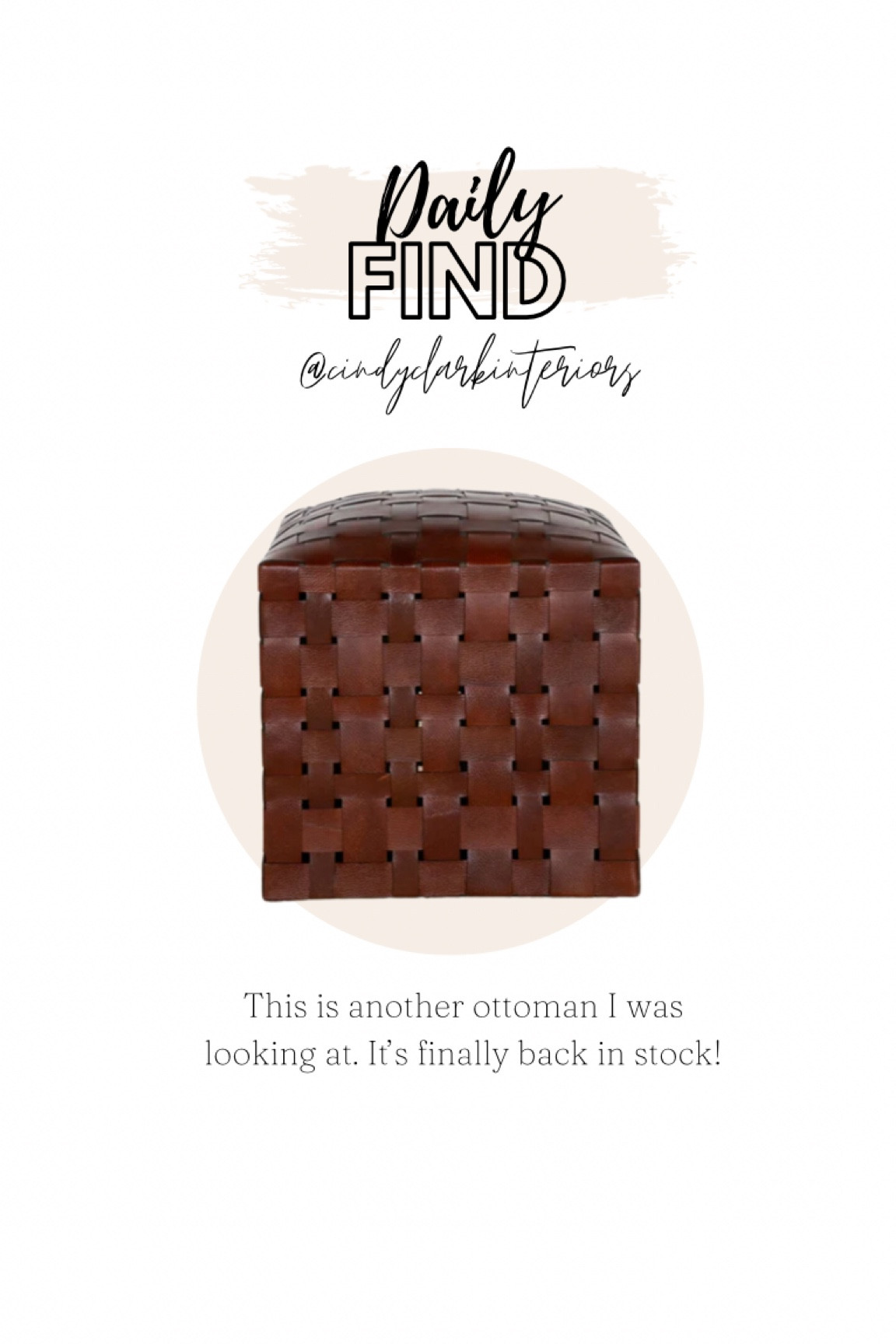 Love these rich brown ottomans. Back in stock! 

McGee and co, ottomans, brown, family room

#LTKhome #LTKFind