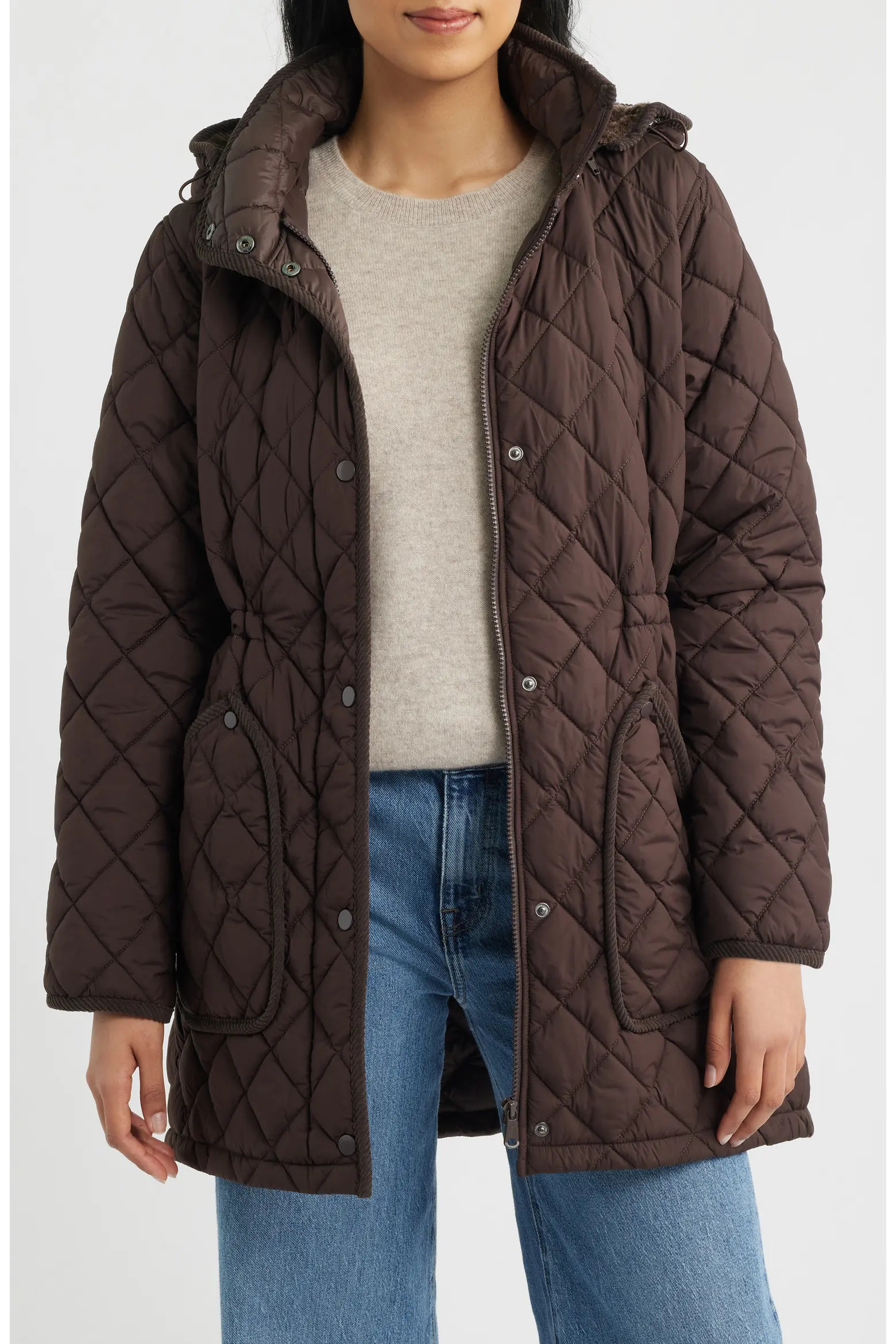 Quilted Hooded Coat (Women) | Nordstrom | Nordstrom