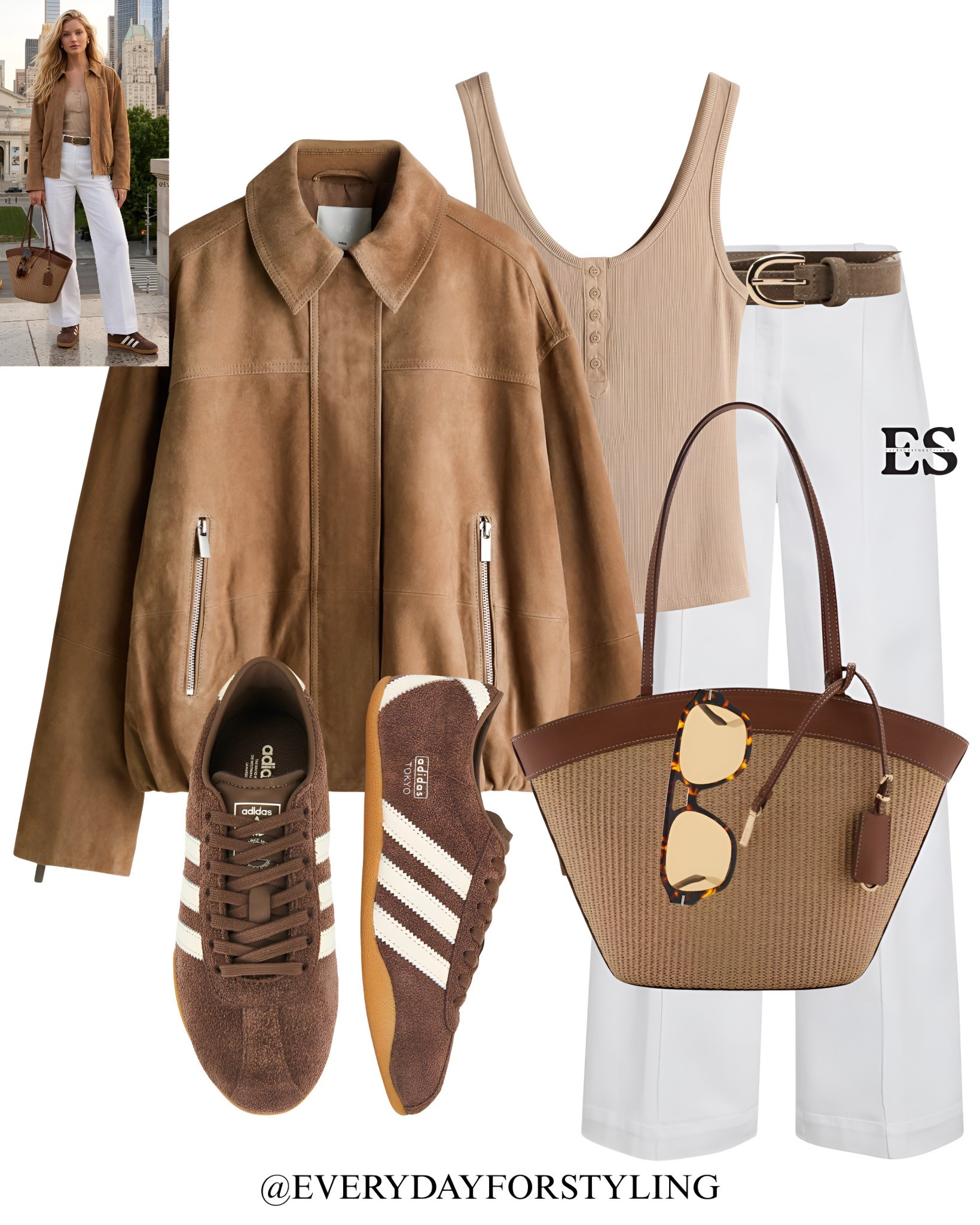 The brown Adidas Tokyo just made this whole outfit look a million dollars 🐻

Adidas outfit ideas, Adidas Samba outfit, Adidas Tokyo sneakers, how to style Adidas, sneakers with jeans outfit, elevated sneaker style, spring sneaker outfits, jeans and sneakers women, chic sneaker outfits, Adidas Samba women, casual chic spring outfits, sneakers with blazer outfit, wide leg jeans sneakers, spring fashion 2025, elevated casual outfits, suede jacket outfit, pink linen shirt outfit, black blazer jeans outfit, best Adidas styles 2025, sneaker outfit inspiration women, spring style, summer outfit ideas, parisian fashion, old money style, summer outfits, summer outfit ideas, how to wear, what to wear, ways to style, everydayforstyling 

#zara #AdidasStyle #SneakerOutfits #SpringOutfitIdeas #EverydayForStyling​​​​​​​​​​​​​​​​


#LTKTravel #LTKootd #LTKSeasonal