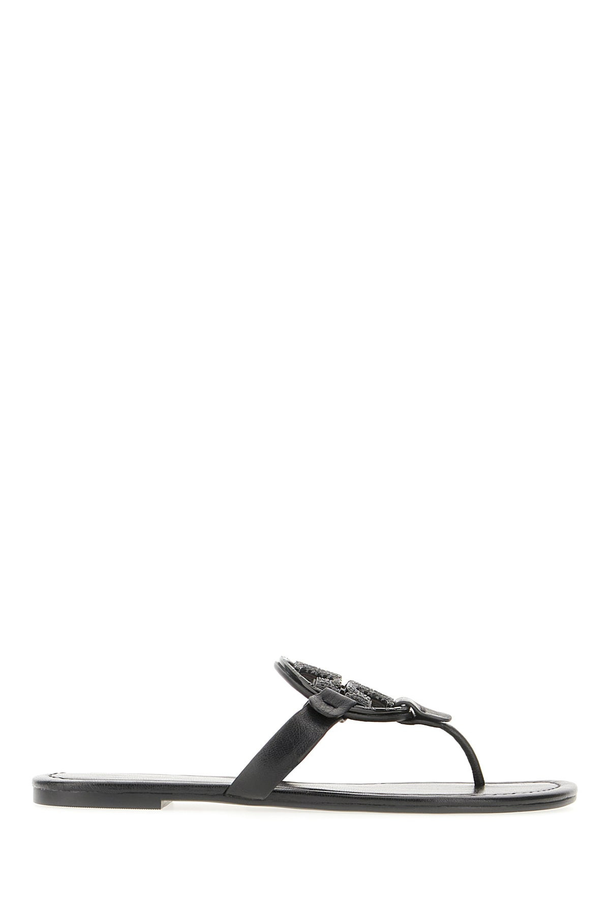 Tory Burch Black Leather Miller Sandals | Italist.com US