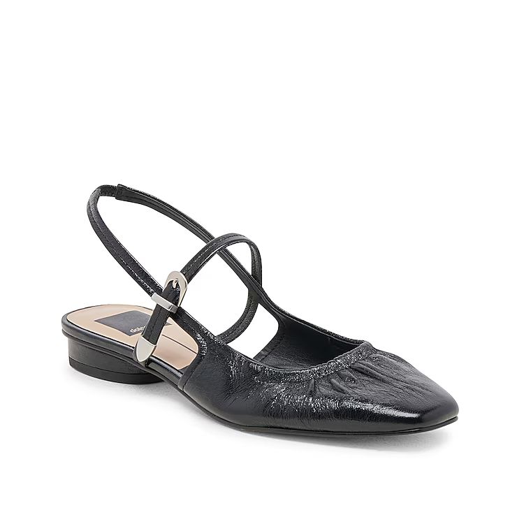 Dolce Vita Rianne Flat | Women's | Midnight Blue Crinkle | Size 9.5 | Flats | Slingback | DSW