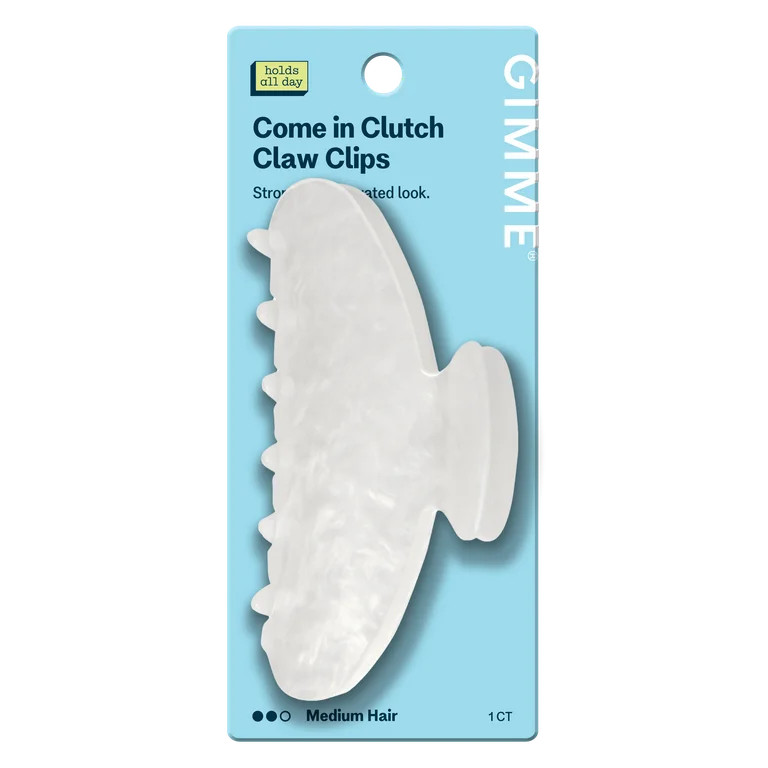 Gimme Beauty Pearlescent Fashion Claw Clip for Medium Hair - Adult and Teen Size, Eco-Friendly De... | Walmart (US)