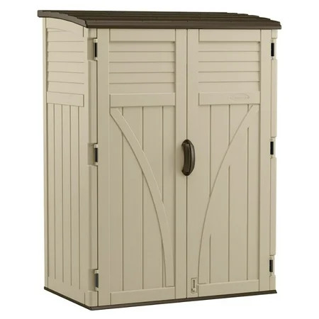 Suncast 54 Cubic Feet Durable Resin Vertical Storage Shed w/ Reinforced Floor | Walmart (US)