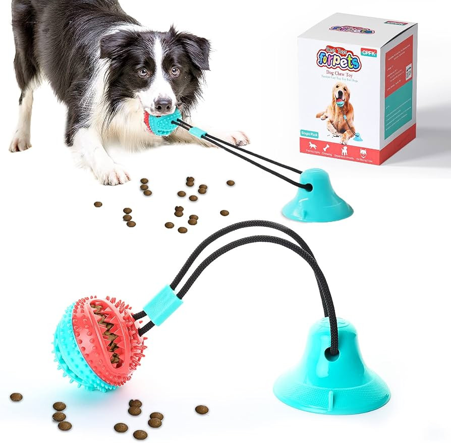 Dog Toys for Aggressive Chewers Interactive Teething Boredom and Stimulating Tug of War Suction C... | Amazon (US)