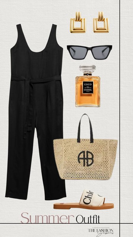 Summer Outfit | Jumpsuit | | Woven Bag | Chloe Sandals | Chanel | 

#LTKShoeCrush #LTKSeasonal #LTKStyleTip