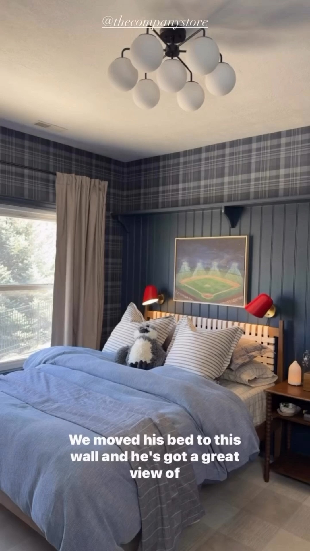 Now his room matches how cool he is & all the things he loves.
Paint is Hague Blue Farrow & Ball