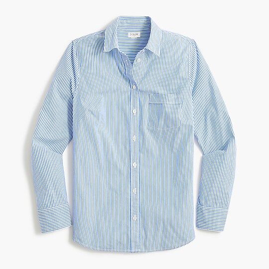 Striped cotton poplin shirt in signature fit | J.Crew Factory