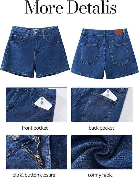 luvamia Jean Shorts for Women High Waisted Trendy Summer Casual Wide Leg Stretchy Denim Jorts Dis... | Amazon (US)