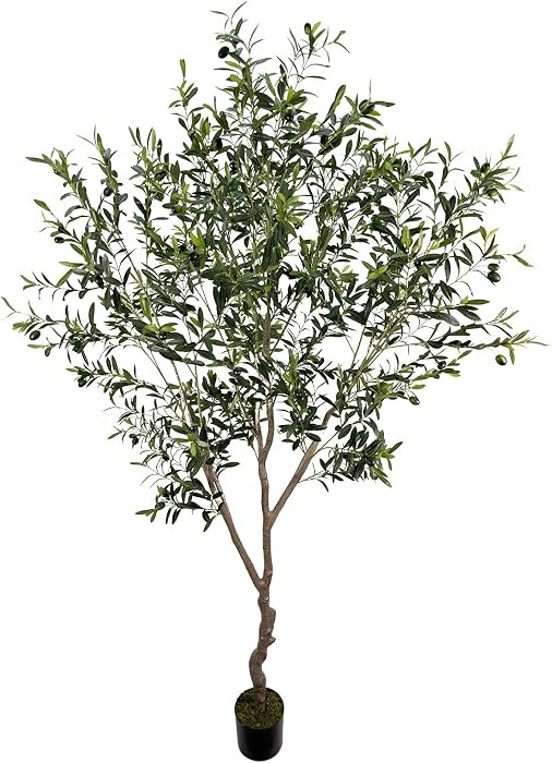Artificial Olive Tree 7ft(82in,2200+Uv Protection Leaf) Tall,Faux Olive Tree Indoor Artificial Tr... | Amazon (US)
