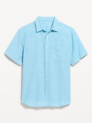 Classic Fit Everyday Linen-Blend Shirt | Old Navy (US)