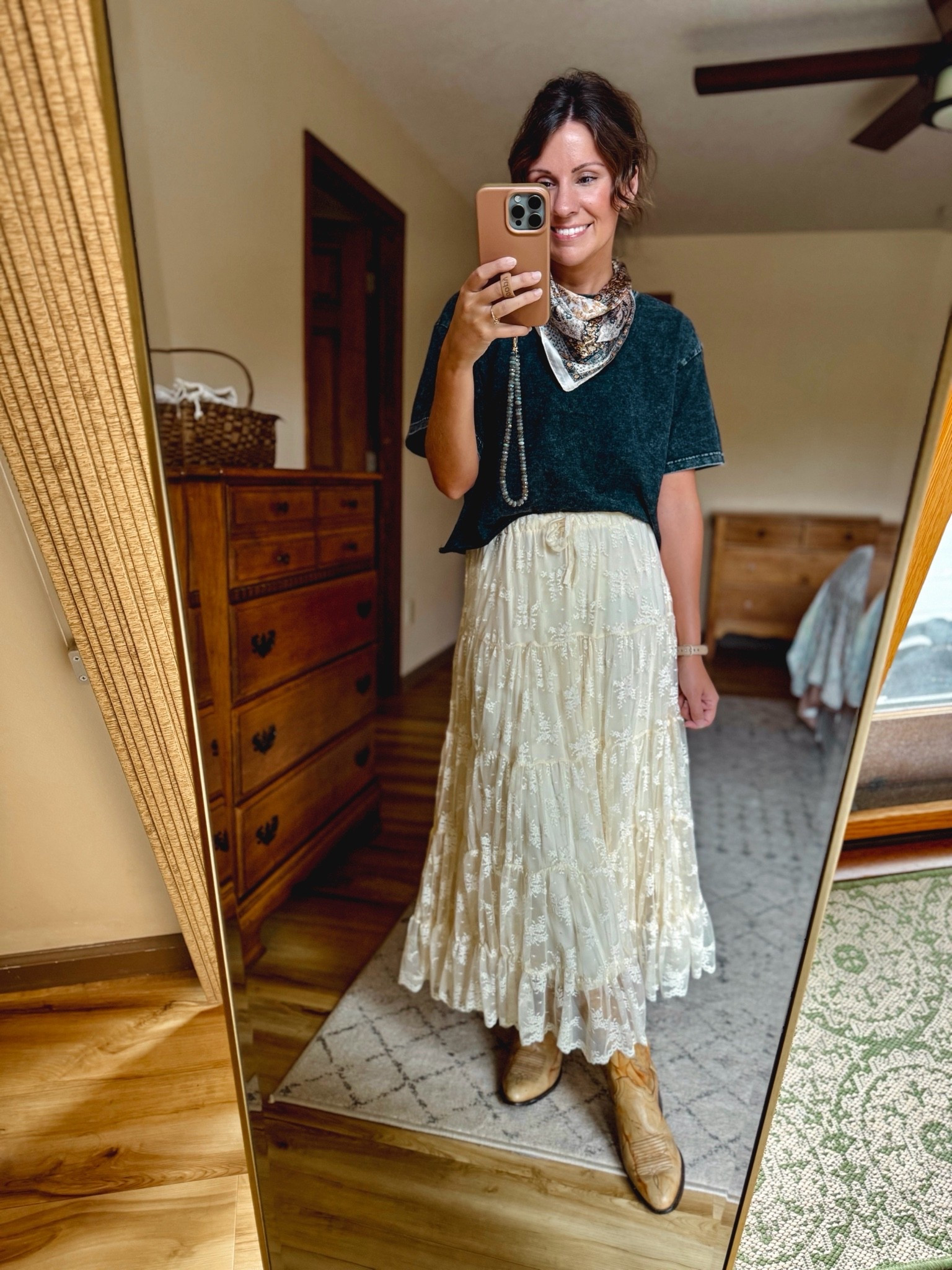 Romantic boho style🤍

Wearing size small in my cotton tee (black color) and xs in my lace skirt (sizes are selling out so I also linked similar ones). My cowboy boots are from eBay so I linked similar.

#LTKPetite #LTKSeasonal #LTKSaleAlert