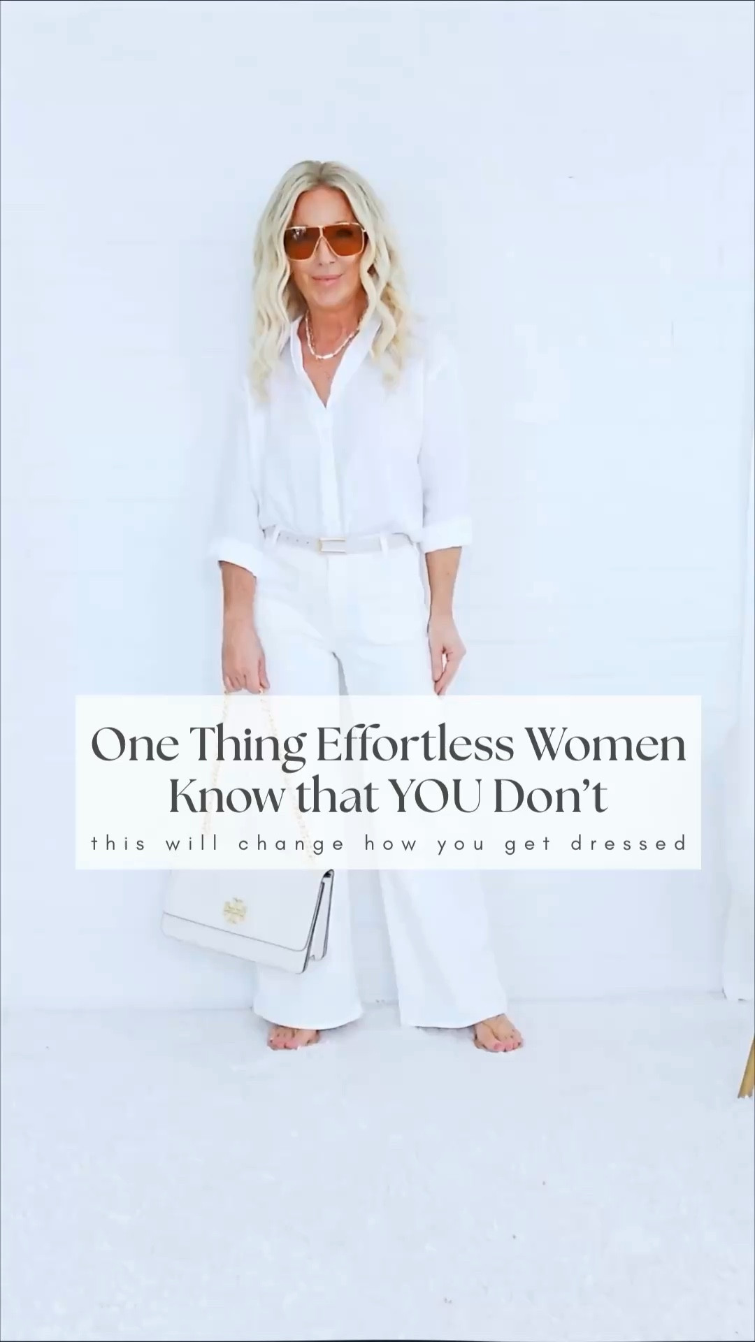 One thing effortlessly chic women know that YOU don’t…
this will change how you get dressed.

They don’t rely on complicated outfits—
they rely on monochrome.

Same color top + bottom.
One continuous line.
No visual breaks.

It instantly lengthens your frame…
slims everything out…
and makes your outfit look elevated without trying.

That’s why it always feels so effortless.
Simple pieces.
Strategic styling.
Major impact.

The result?
Effortless chic 🤍

Comment STYLE if this tip was helpful.

#LTKSeasonal #LTKOver40 #LTKPetite