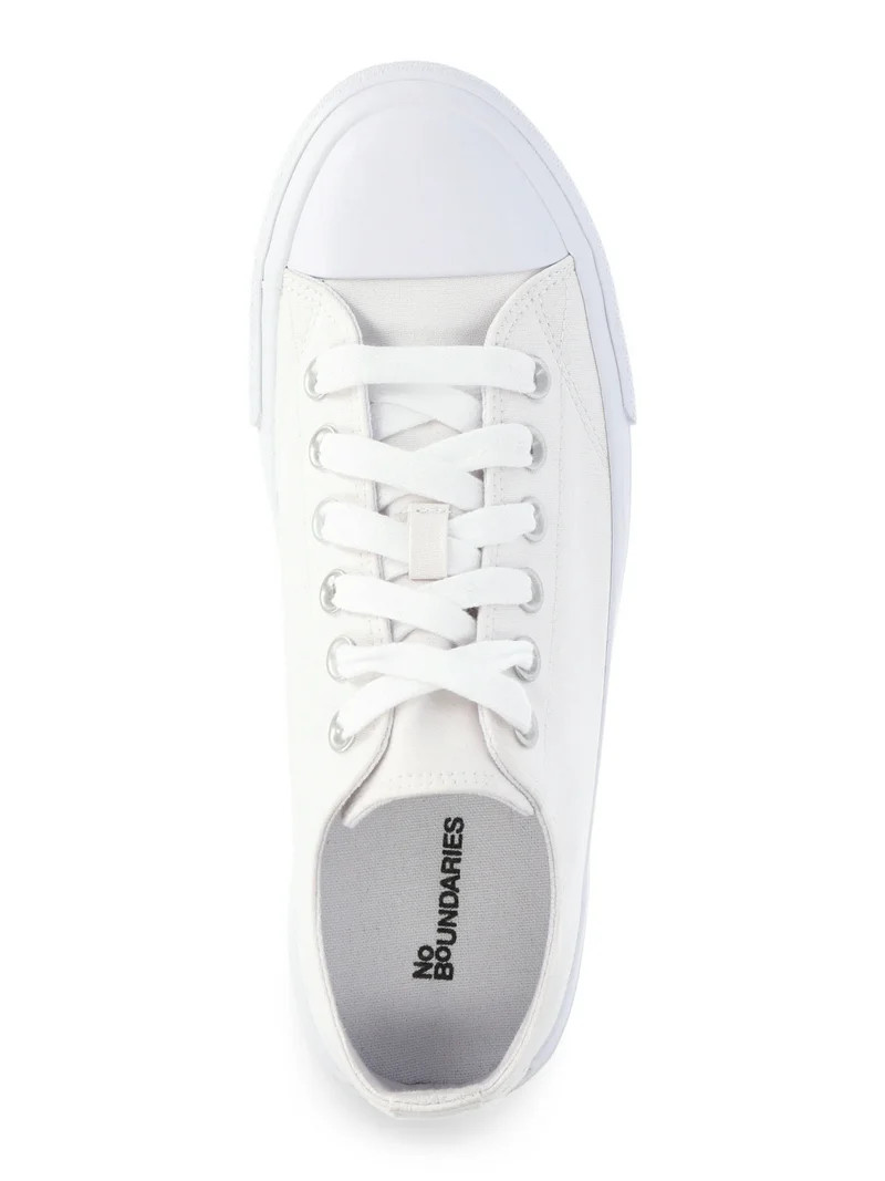 No Boundaries Classic Lace Up Sneakers, Wide Width Available, Womens | Walmart (US)