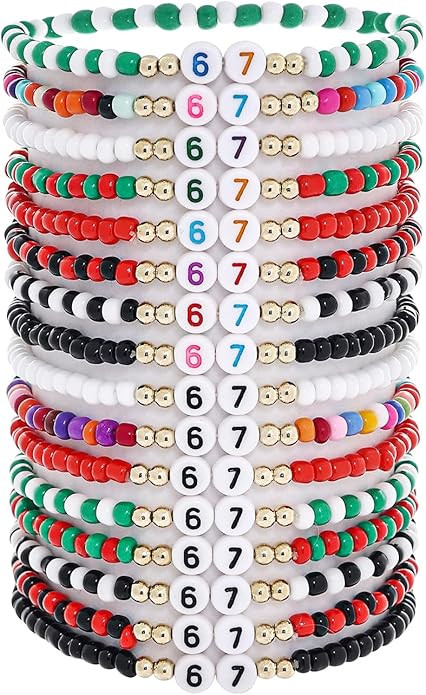 Six Seven Bracelets Funny Six Seven 67 Bracelet for Men Women Funny 67 Meme Bracelets :A Birthday... | Amazon (US)