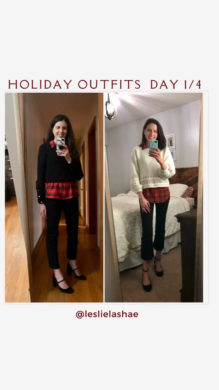 Holiday outfits day 1 of 4🎄

We each paired a neutral sweater over a plaid shirt and black kick flares and Mary Jane heels.

Christmas outfit, holiday outfit, Christmas party, holiday party outfit, holidays 2023, 2023 holiday outfit, plaid shirt, classic Christmas, classic holiday outfit, classic holiday, classic style, southern style, holiday outfits




#LTKVideo #LTKHoliday #LTKSeasonal