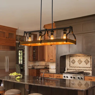 Rodnisha 4-Light Farmhouse Kitchen Island Light | Wayfair North America