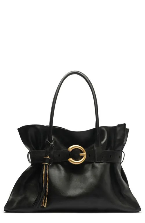 Arezzo Rivera Large Leather Tote in Black at Nordstrom | Nordstrom