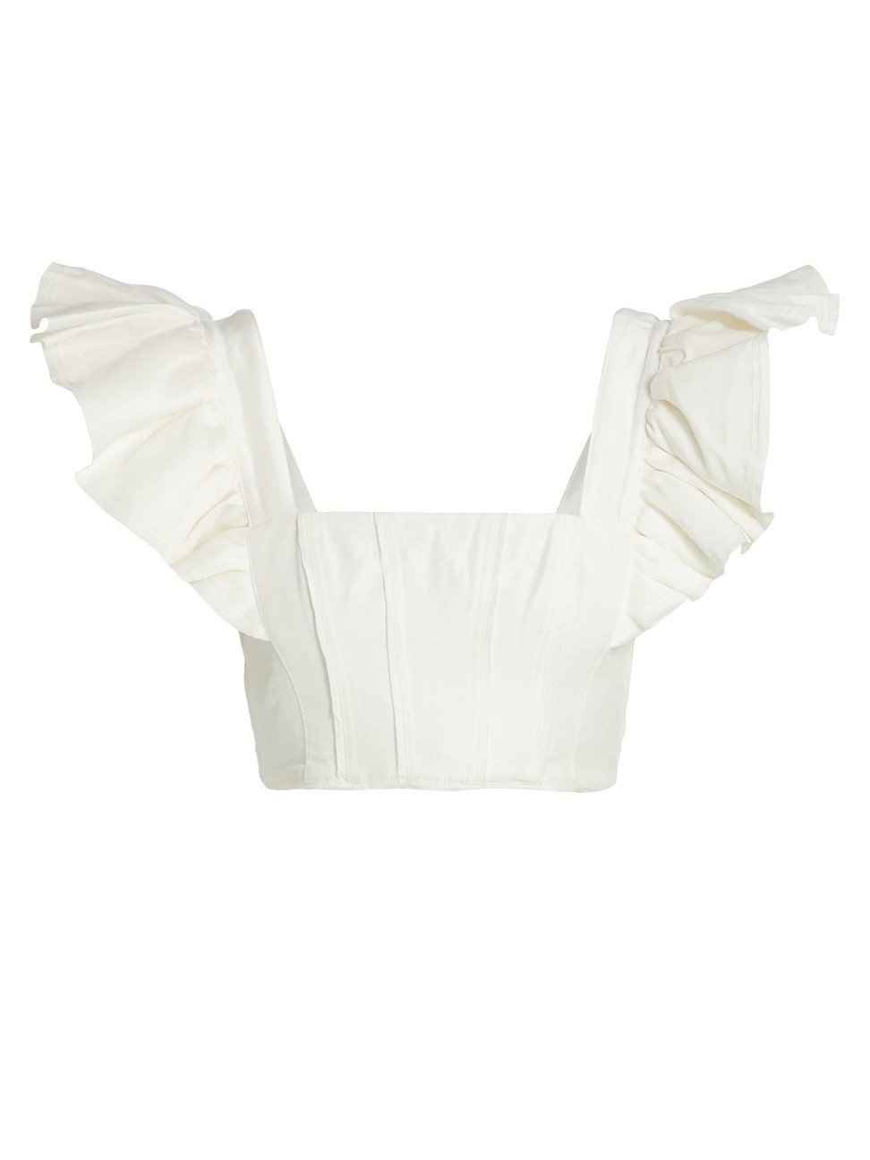 Vanades Linen-Blend Crop Top | Saks Fifth Avenue