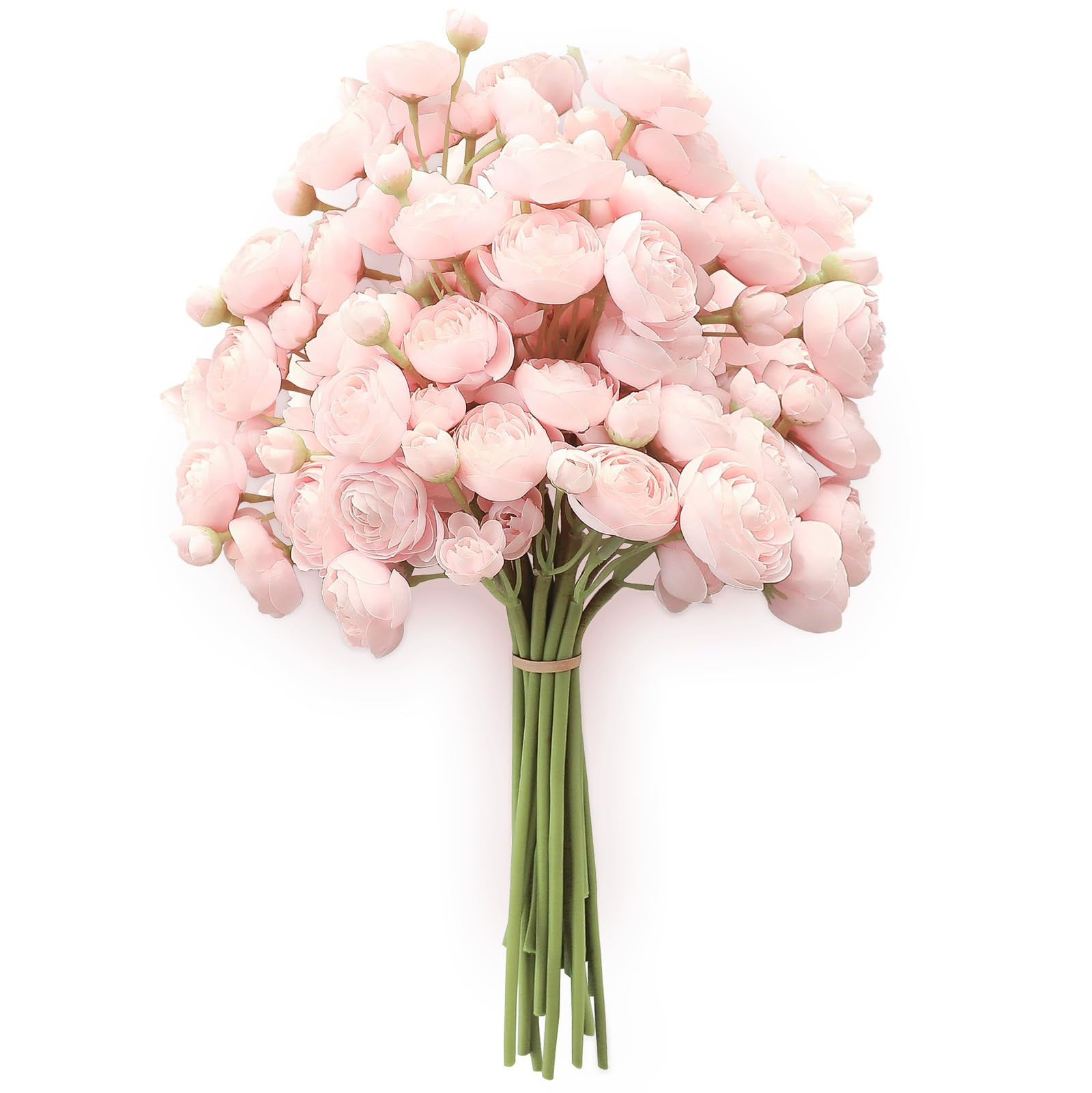 Floroom Ranunculus - Flores artificiales, 18 piezas de seda sintética de color rubor, mini ranú... | Amazon (US)