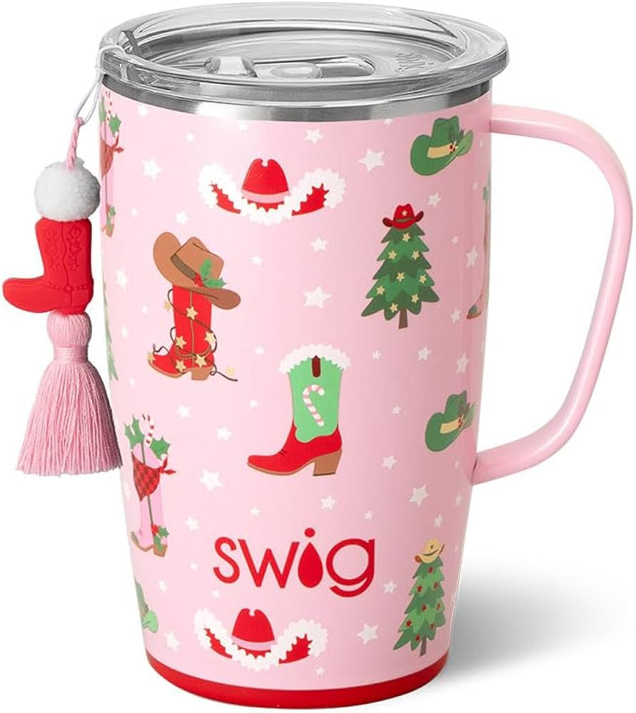 Swig Life 18oz Travel Mug, Insulated Tumbler with Handle and Lid, Travel Coffee Mug, Cup Holder F... | Amazon (US)